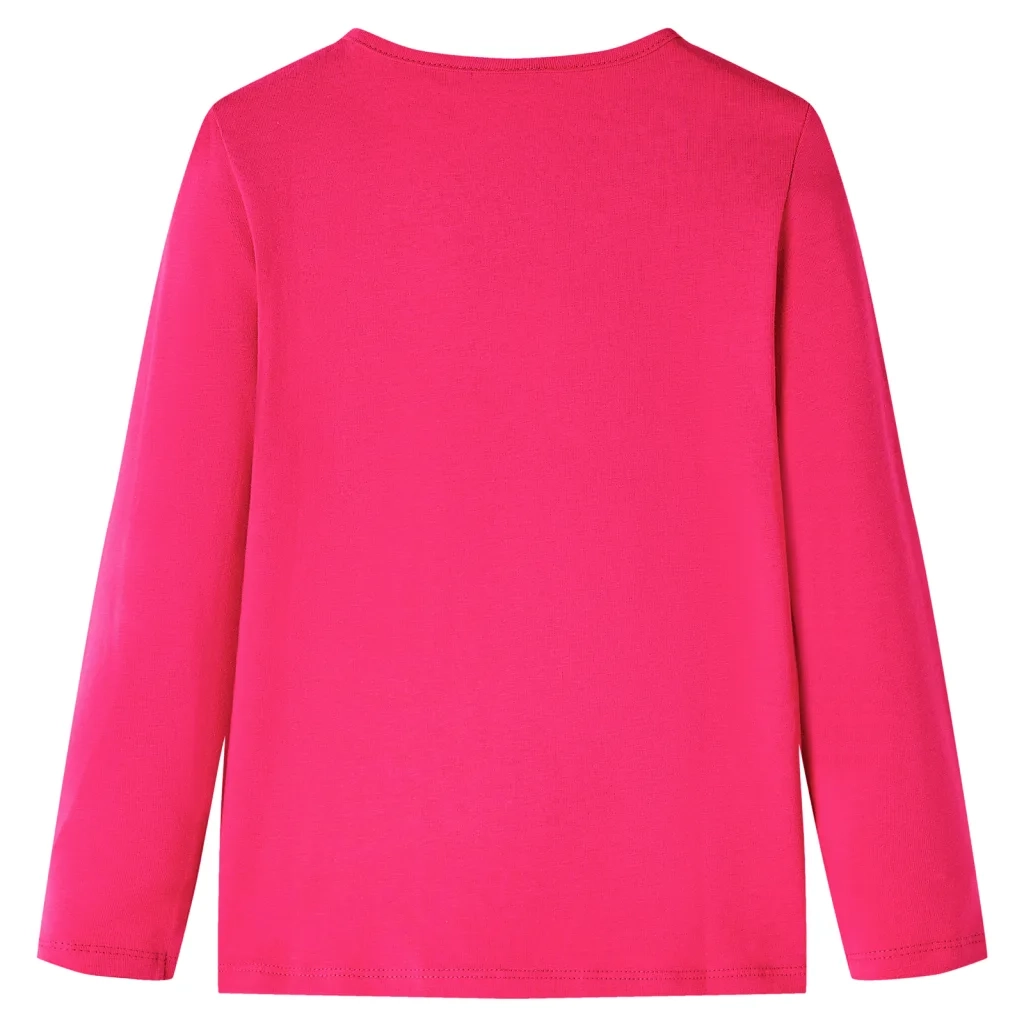 Maglietta da Bambina a Maniche Lunghe Fucsia 116 13731