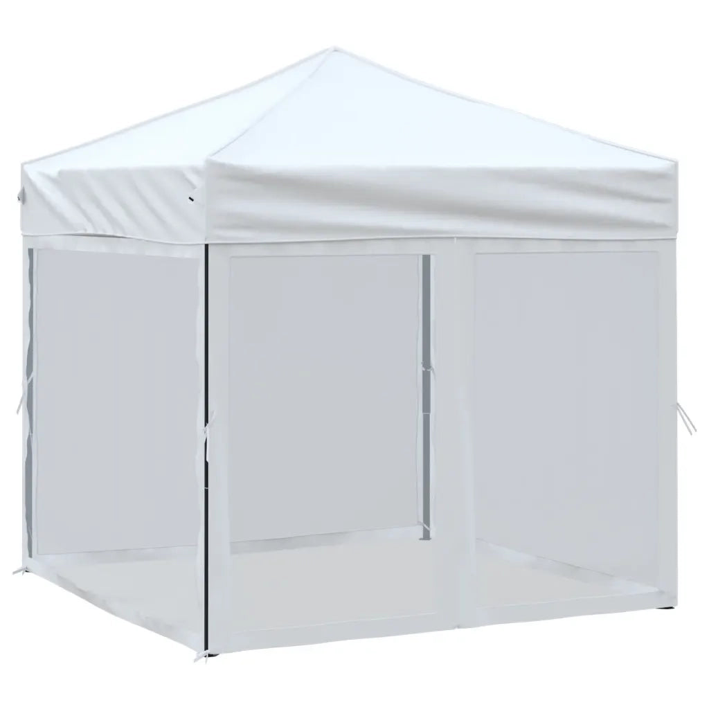 Tenda per Feste Pieghevole con Pareti Laterali-Tenda Gazebo Bianco 2x2 m 840172