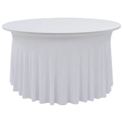 Copertura Elastica per Tavolo con Gonna 2 pz 150x74 cm Bianco cod mxl 43056