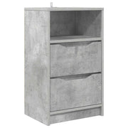 Comodino | Armadio da Notte | Mobiletto da notte Grigio cemento 40 x 30 x 467 cm Legno multistrato