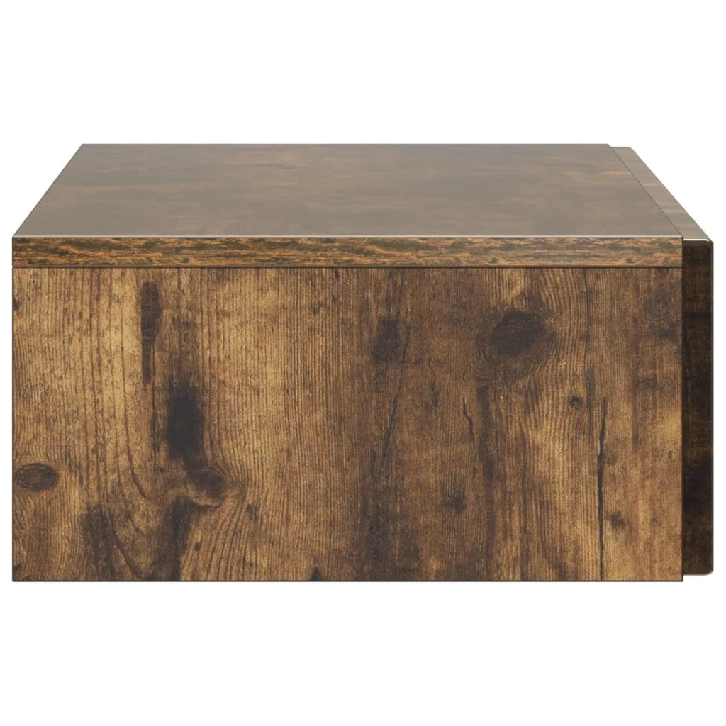 Tavolino da Parete Laterale Rovere Fumo 87,5 x 34,5 x 17 cm