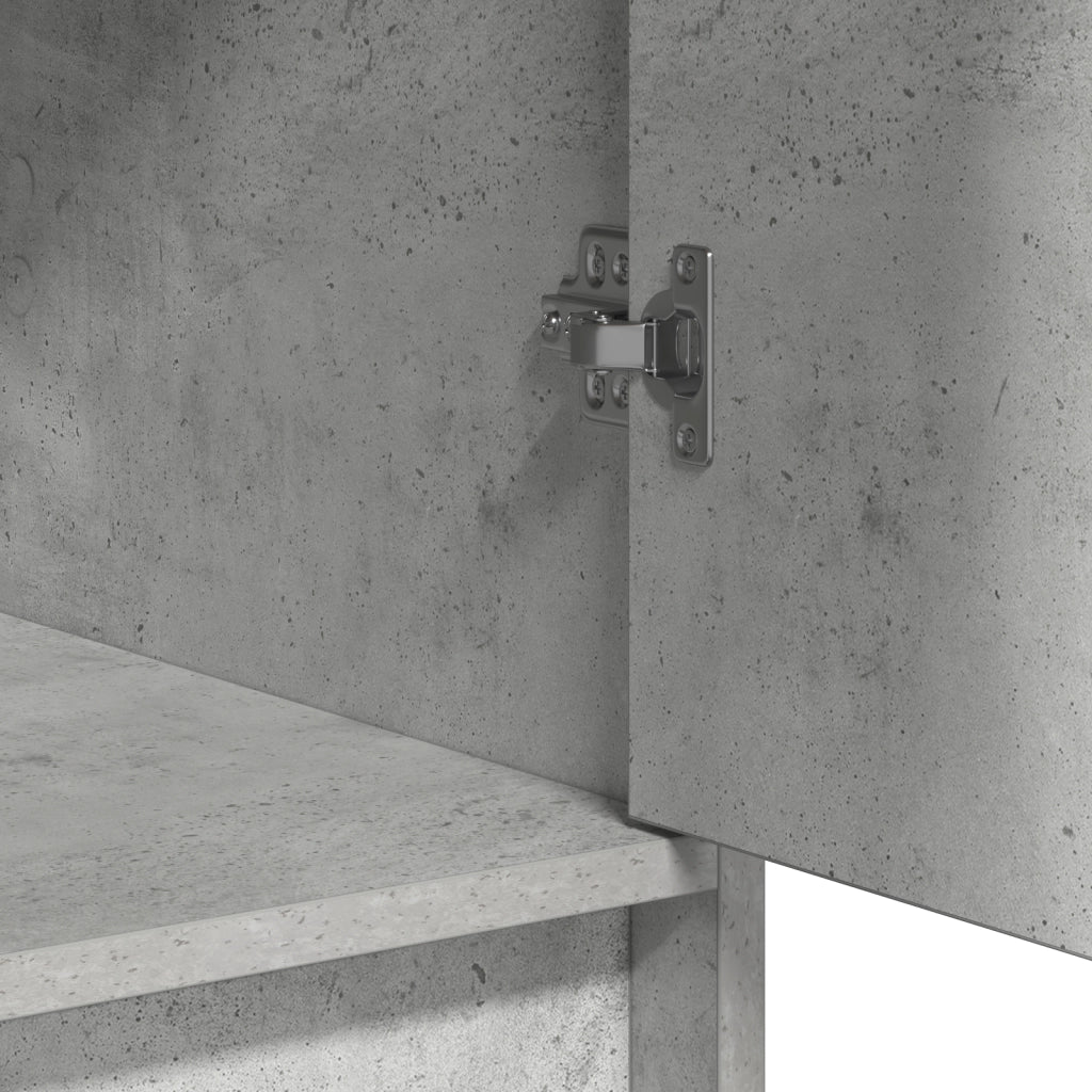 Set di 3 pezzi per toeletta con LED Grigio cemento in Legno ingegnerizzato