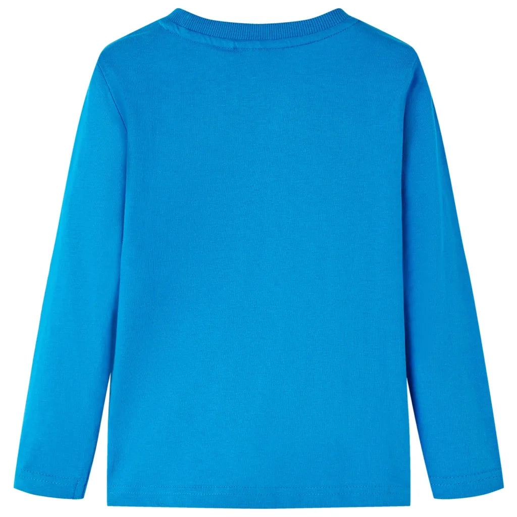 Maglietta da Bambino Maniche Lunghe Blu Cobalto 116 13301