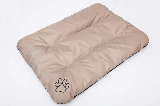 Letto per cani - Area di sonno e riposo per cani - 90 x 60 cm - Colore beige cuscino per cani