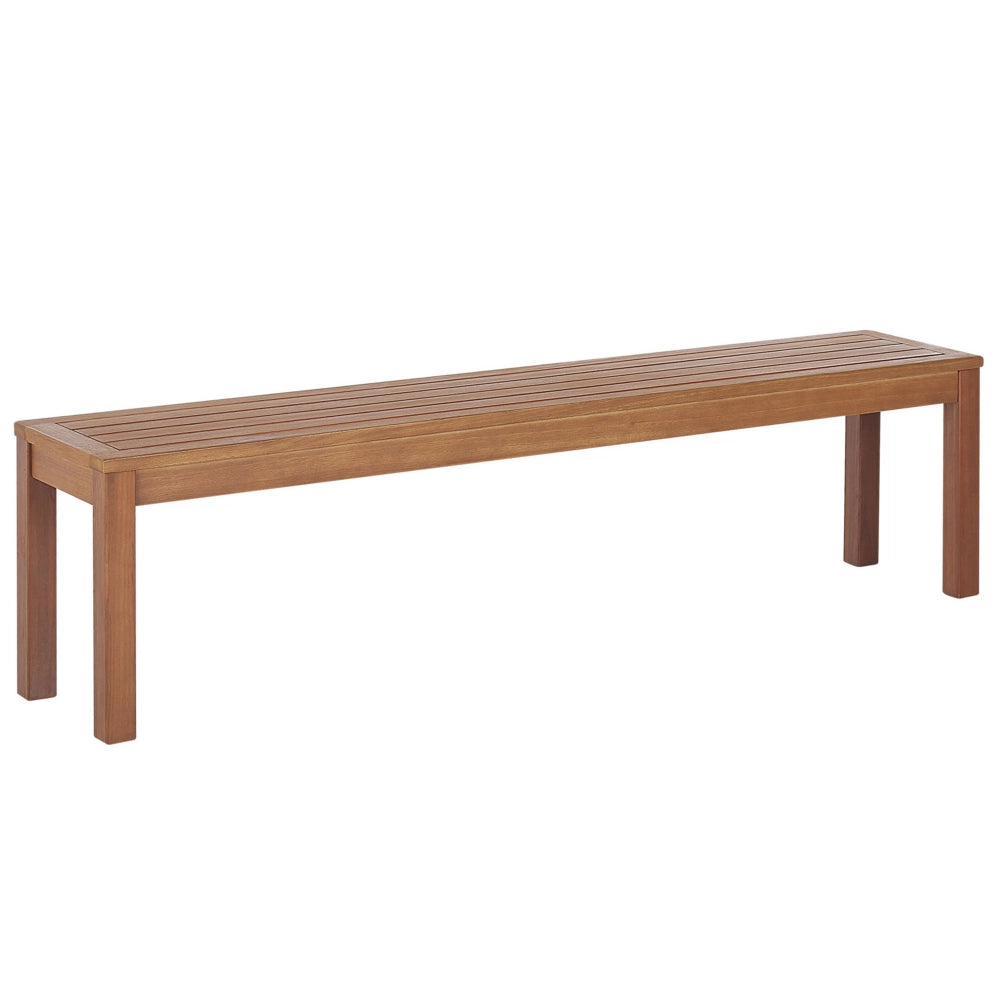Panchina da Giardino Rustica in Solido Legno di Eucalipto Naturale 170 cm