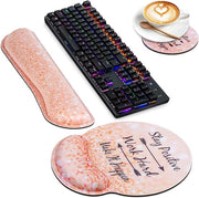 Muismat 3-en-1 con supporto per mano, palmare, tastiera, sostegni polsi e piedi, con gomma ergonomica per ridurre la fatica e il dolore