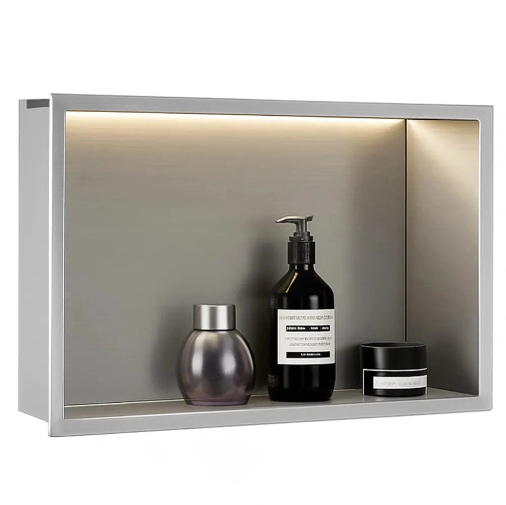 Mensola Bagno Led 30x45 Steel Brush