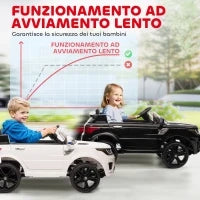 Macchina Elettrica per Bambini 3-6 Anni con Telecomando, Luci LED e Clacson, in PP e Metallo, 110x68x52 cm, Nero