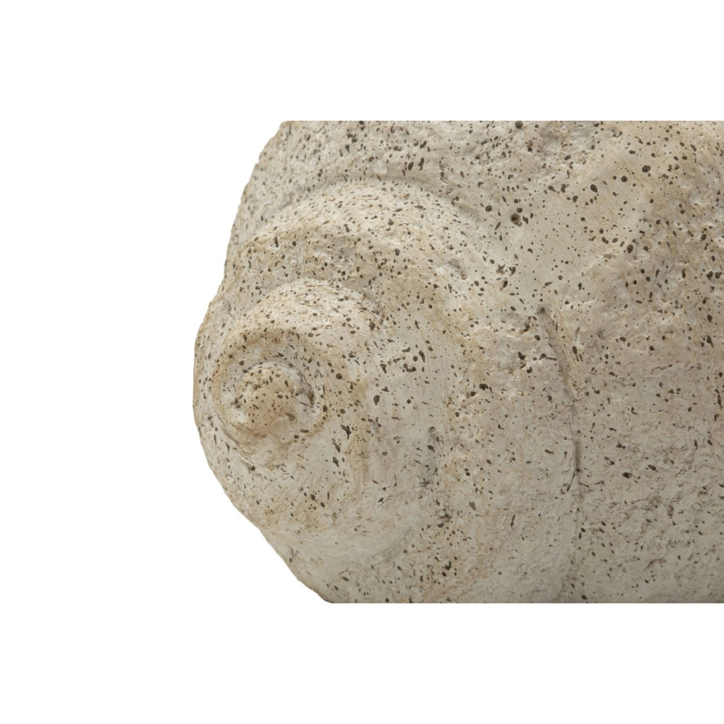 Vaso Decorativo VKH1049, Beige, MgO, 35x23x18 cm