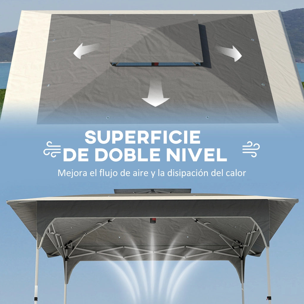 Tenda da Giardino Pieghevole ¨C Minimal ¨C 3.5x3.5 m Grigio