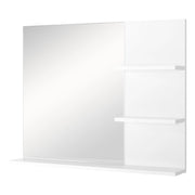 Mobile Bagno Pensile con Specchio ¨C Zephmum ¨C Bianco MDF 60x10x48cm