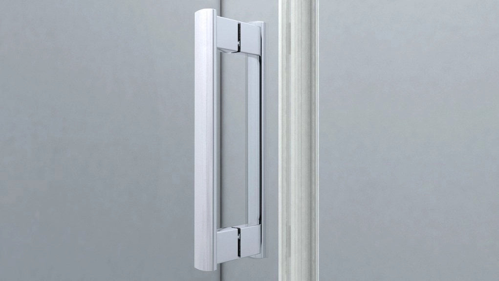 Box doccia nicchia 120 cm porta DUE BATTENTI H200 cm cristallo 6mm profilo CROMATO ZENO