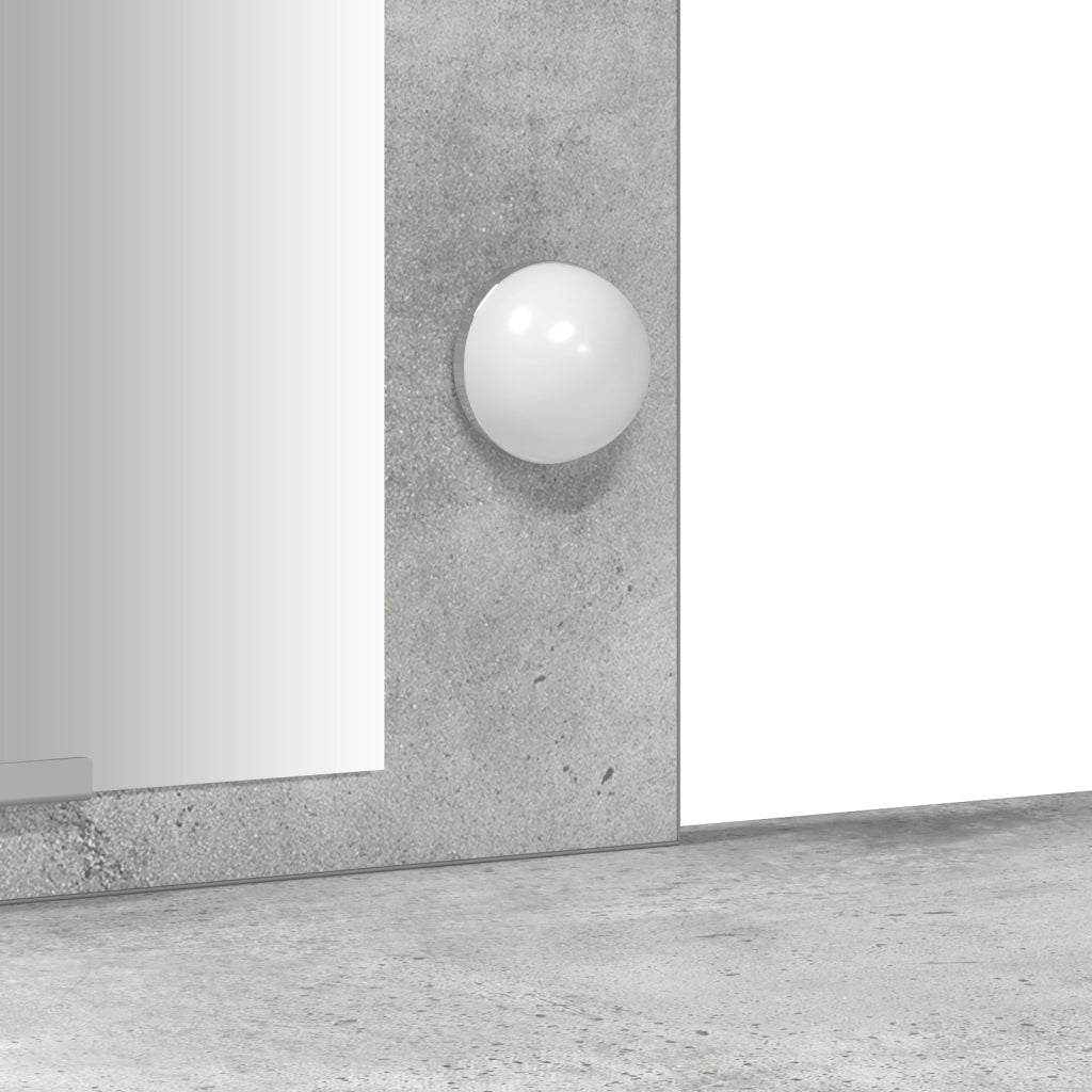 Tavolo da trucco con luci LED Grigio cemento 102x33x135 cm