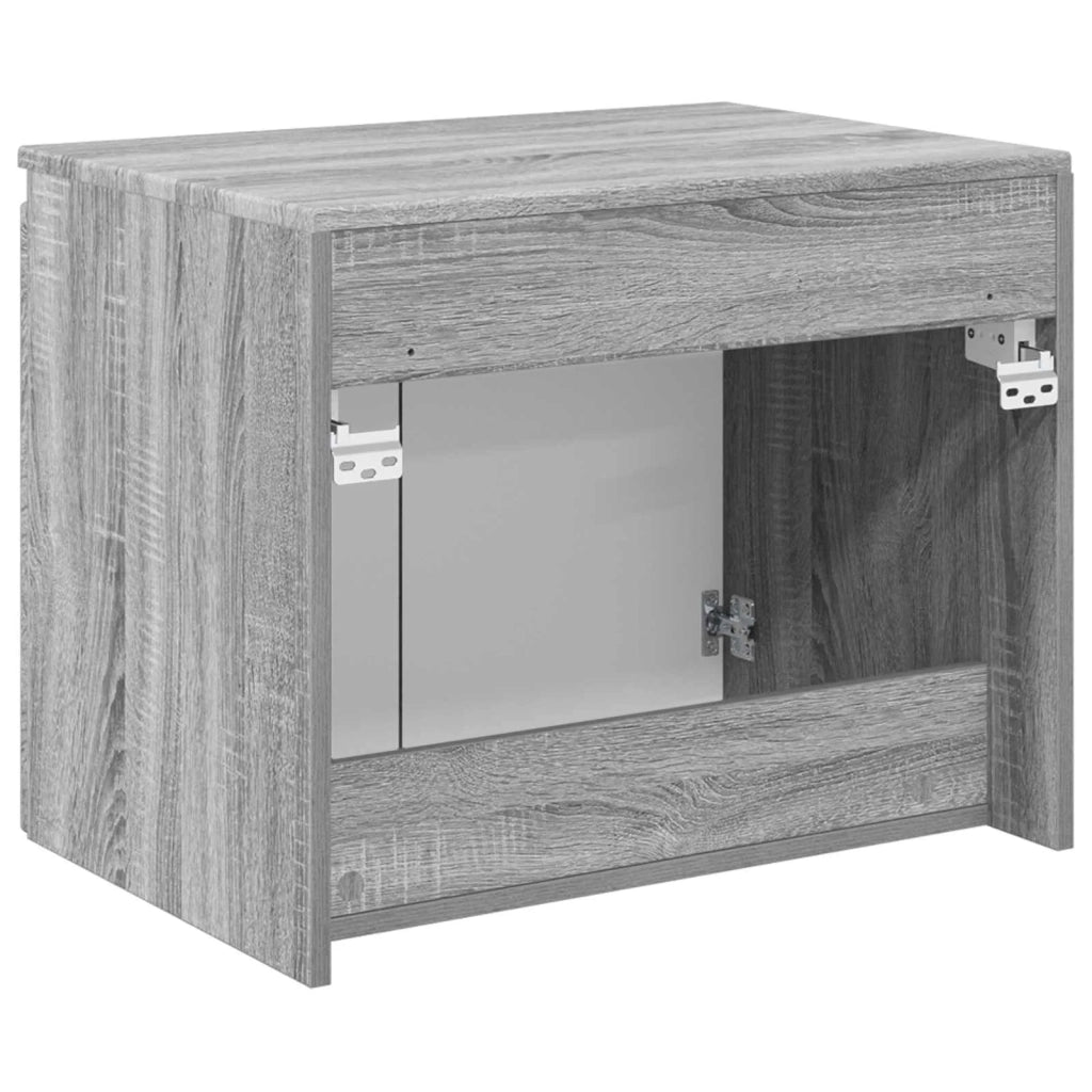 Mobiletto da Bagno a Muro Sonoma grigio 62,5 x 44,5 x 50 cm 890478