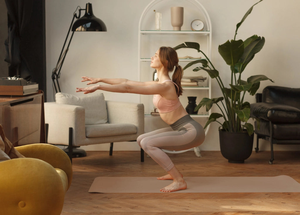 Tappetino Fitness Ammortizzante Antiscivolo 4mm Tappeto Sport Yoga Pilates - 61x173 - Tortora