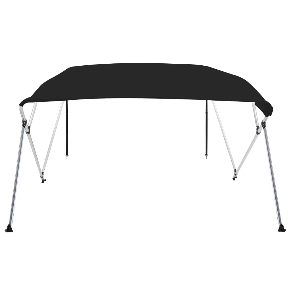 Bimini di Prua con Tendalino 4 Archi Nero 243x210x137 cm