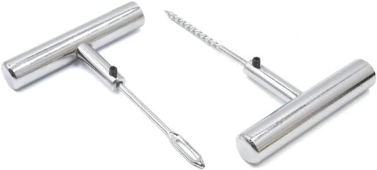 Kit di Riparazione Gomme Senza Pneumatici per Auto - 2 pezzi di Manubrio T in Acciaio Inox, Facile da Utilizzare