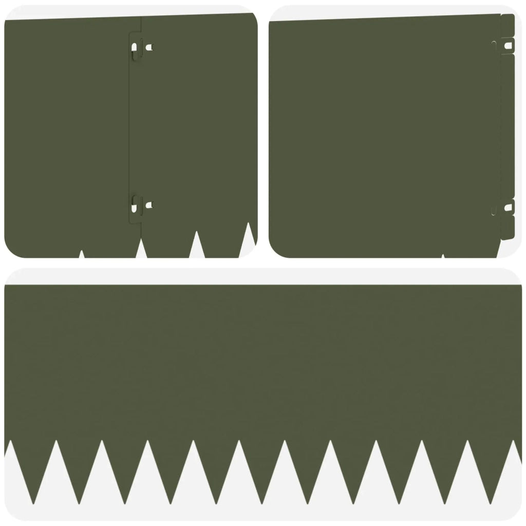 Bordura per Prato 20 pcs 103 x 30 cm Acciaio Verde Oliva 8008511