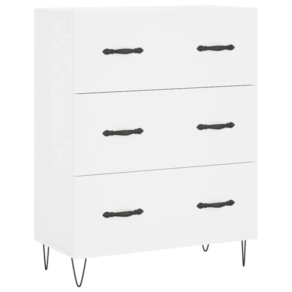 Buffet credenza cassettiera armadio mobile contenitore organizer cucina soggiorno salotto alto 69,5 x 34 x 180 cm legno ingegnerizzato bianco 02_0032609