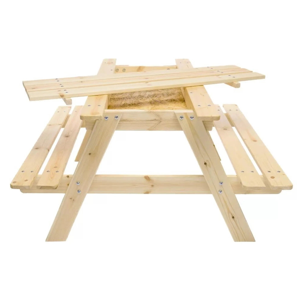 Tavolo da picnic per bambini in legno L90xL90xA50 cm - TIMBELA M010-1