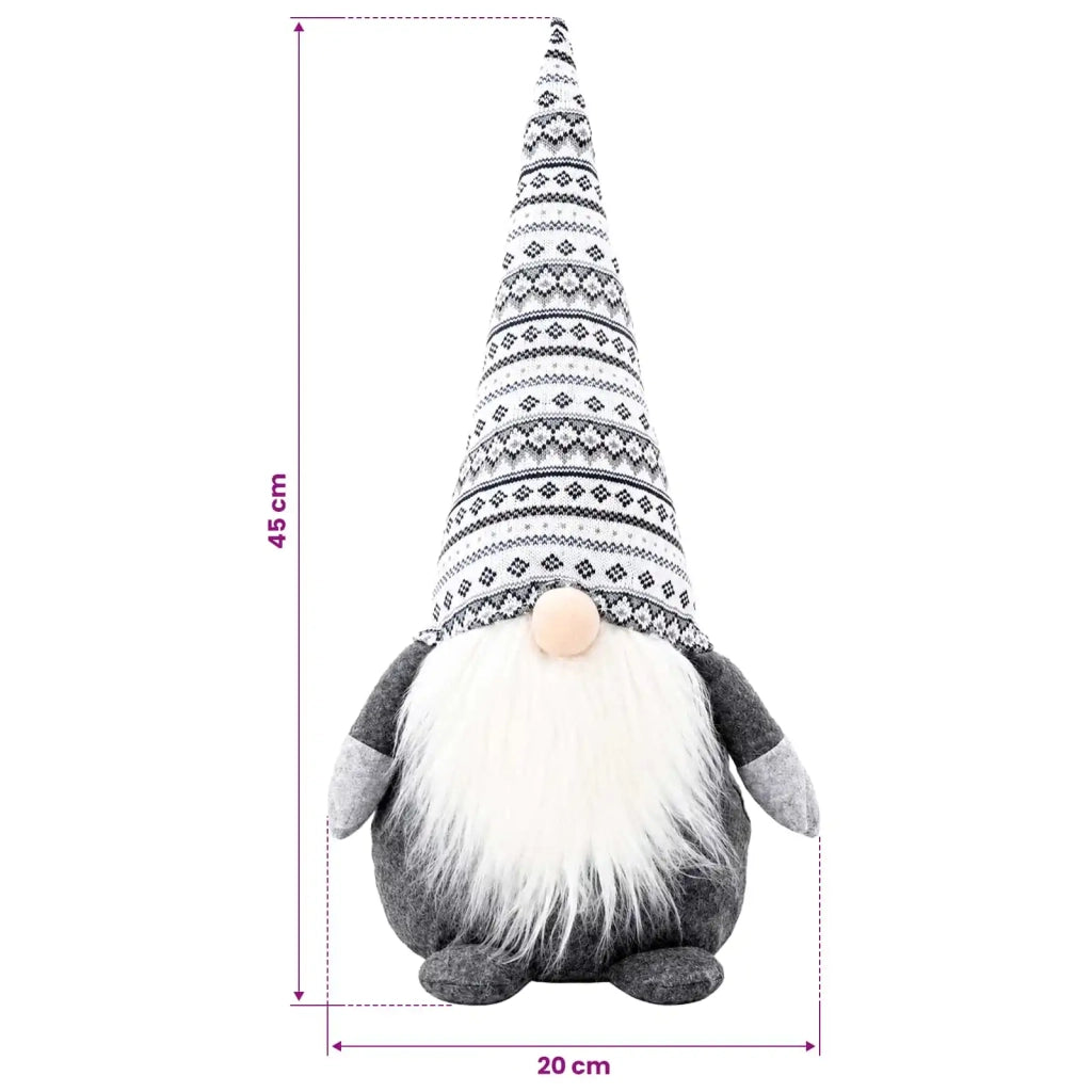 Gnomo di Natale Grigio 45 cm Poliestere 42050776