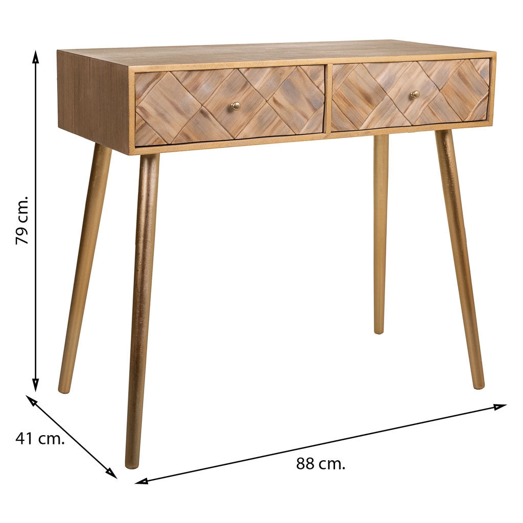 Mobile da ingresso in legno marrone 88x41x79h