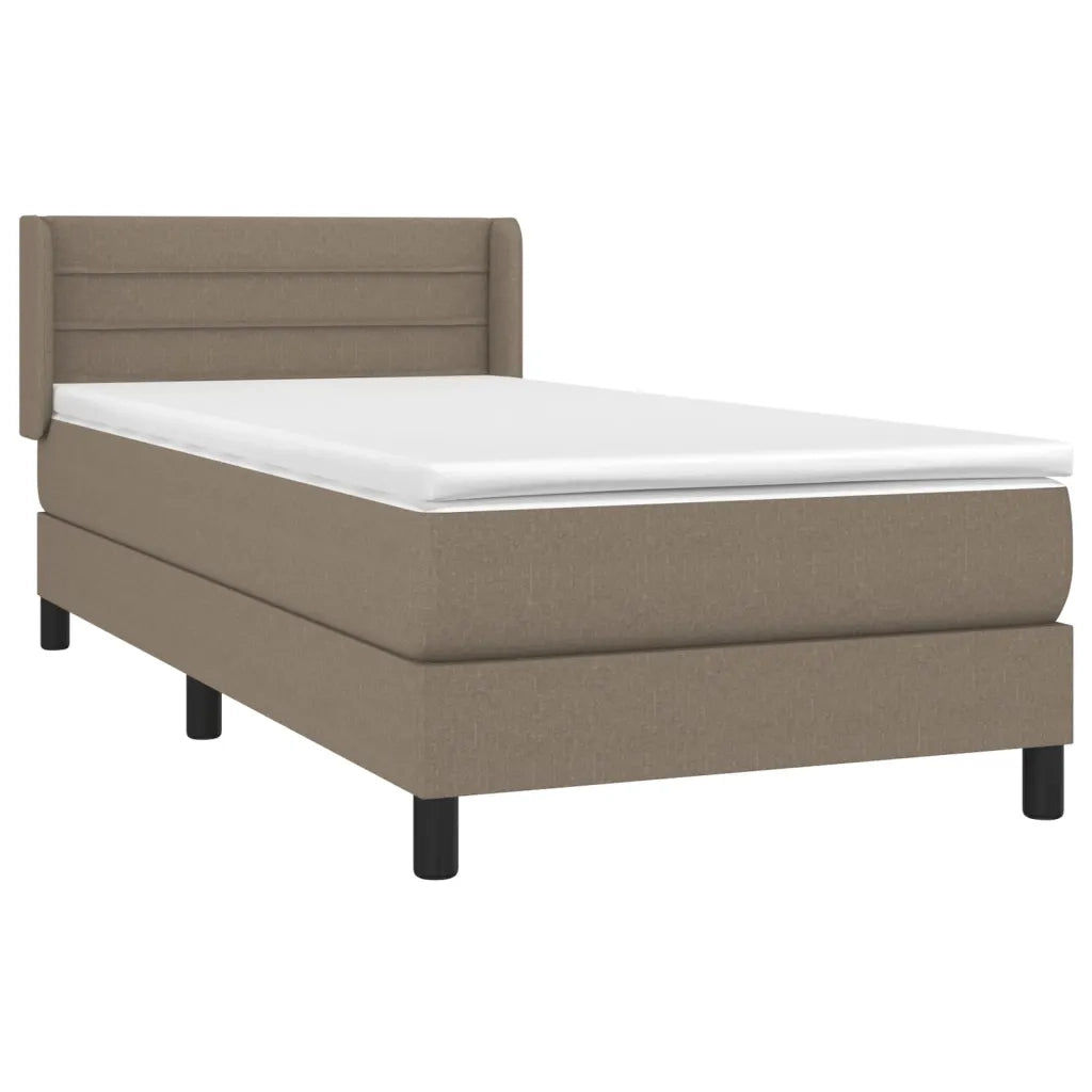 Giroletto a Molle con Materasso Tortora 90x190 cm in Tessuto 3129757
