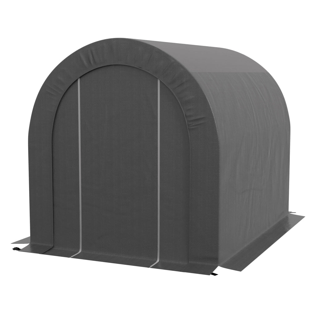 Tenda garage per biciclette ¨C Xylo ¨C PE metallo grigio 240x180x190 cm