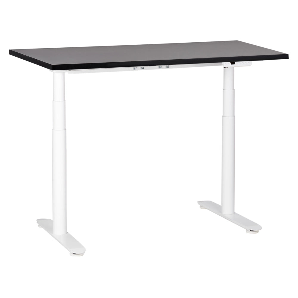 Scrivania regolabile in altezza elettricamente nero e bianco 120 x 72 cm Struttura in acciaio verniciato a polvere