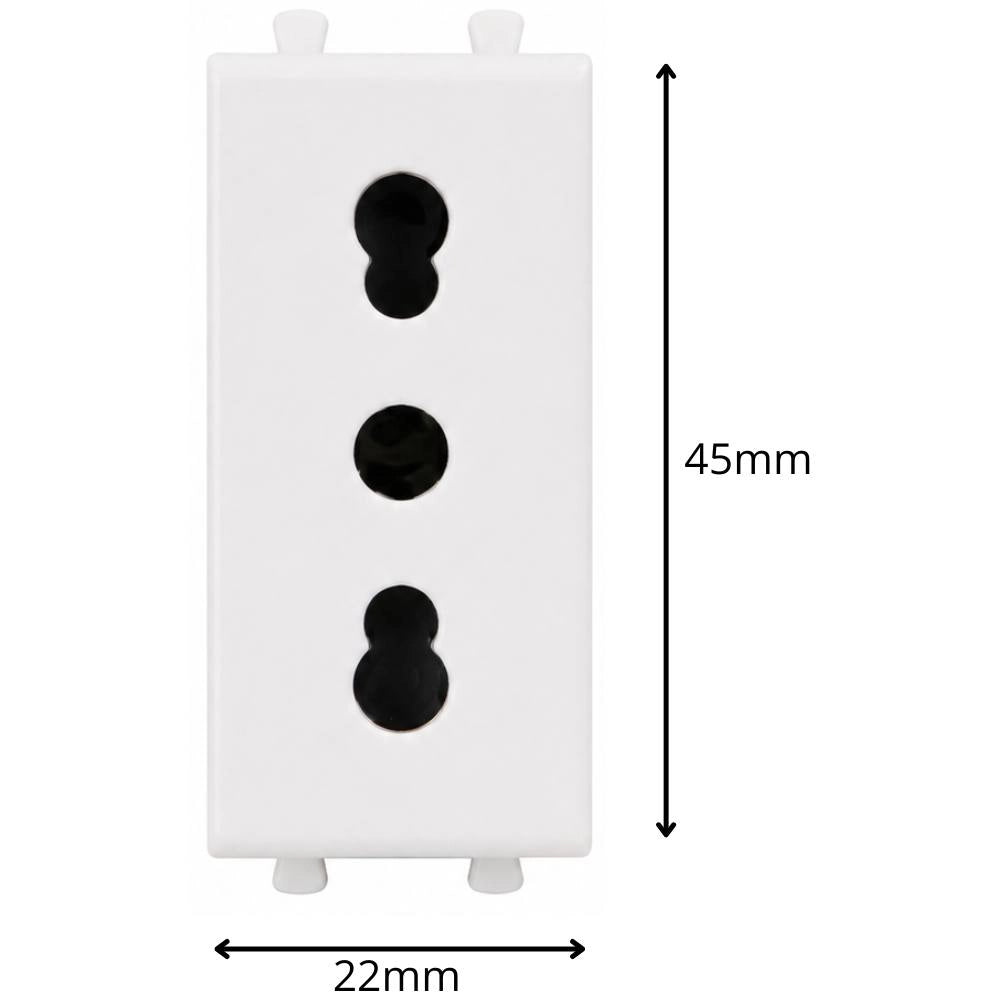 Presa bipasso 2p+t 10/16a 250v serie s44