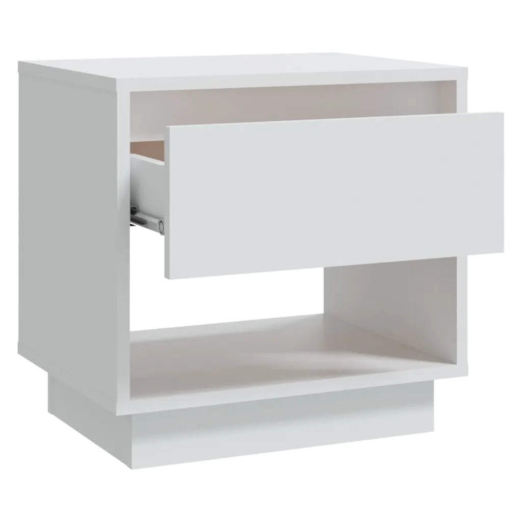 Comodino Bianco 45x34x44 cm in Truciolato 809512