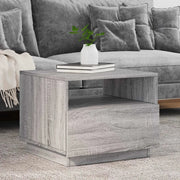 Tavolino da Soggiorno con Luci LED Grigio Sonoma 50x49x40 cm 839831