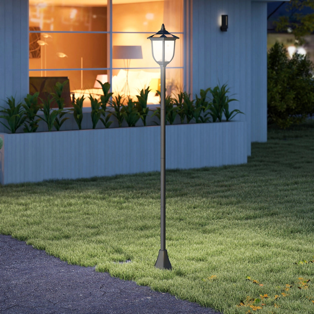 Lampada Solare da Giardino ¨C zephmum ¨C ?26.5x177cm Nero