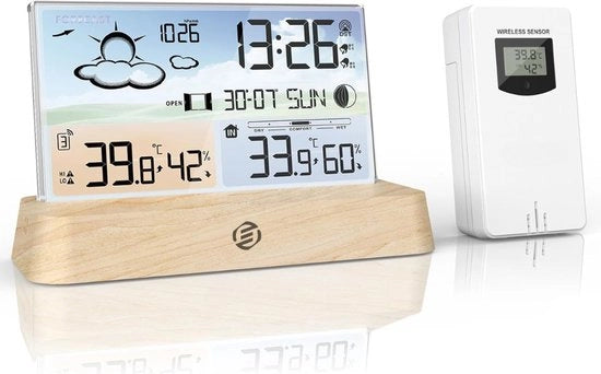 Stazione Meteorologica Digitale per Interno e Esterno - Idrometro - Termometro - Misuratore di Umidità dell'Aria - Versione Avanzata