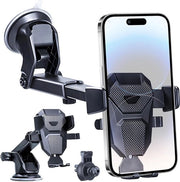 Oggetto di supporto per smartphone con adesivo per vetro, montaggio per parabrezza con rotazione di 360 gradi, rilascio rapido per ventilatore, compatibile con schermi da 4.7 a 6.5 pollici