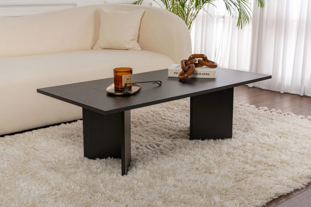 Tavolino da caffè in legno "Sabin" - 60 x 119 x 40 cm - Legno nero