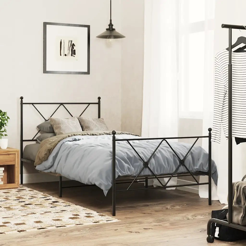 Testiera di Ricambio in Metallo Nero 90 cm 376530