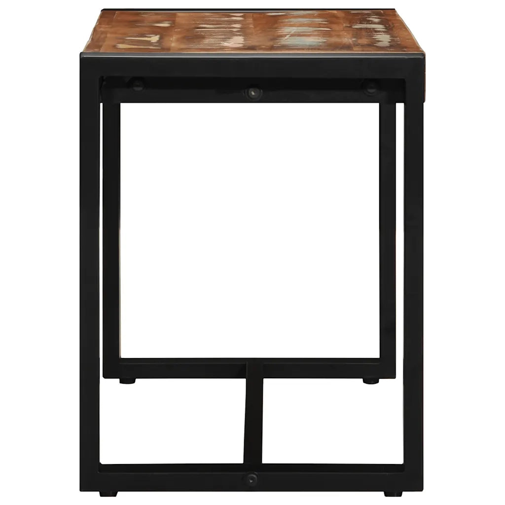Panca-Sgabello Multicolore 80x35x45 cm in Legno Massello Recupero