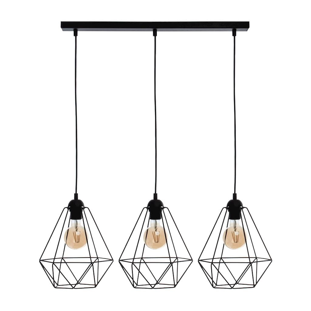 Lampadario Milagro Basket 3xE27 nero metallo MLP7215