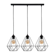 Lampadario Milagro Basket 3xE27 nero metallo MLP7215