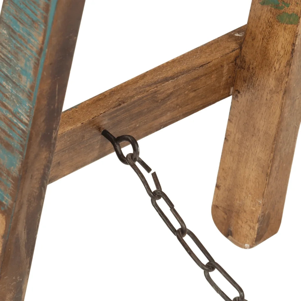 vidaXL Lampada da Terra Multicolore E27 in Legno Massello di Mango