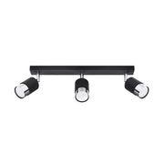 Lampada da soffitto NERO 3 nero/cromo