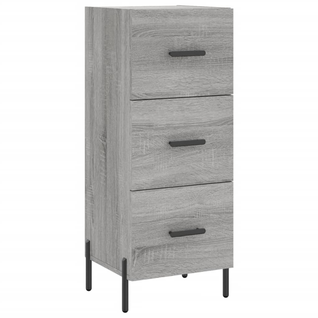 Buffet credenza cassettiera armadio mobile contenitore organizer cucina soggiorno salotto rovere Sonoma alto 34,5 x 34 x 180 cm legno ingegnerizzato grigio 02_0035260