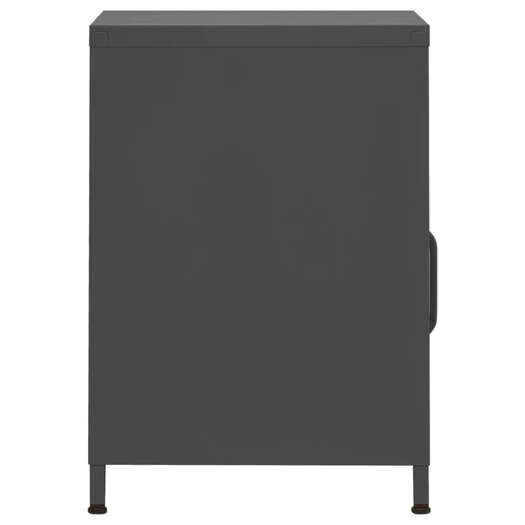 Comodino Antracite 35x35x51 cm in Acciaio cod mxl 30344