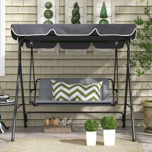 Coprisedile per Dondolo da Giardino 115x48x48cm in Tessuto a Rete Grigio Chiaro