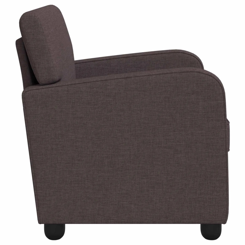 Poltrona Marrone Scuro Tessuto 42043397
