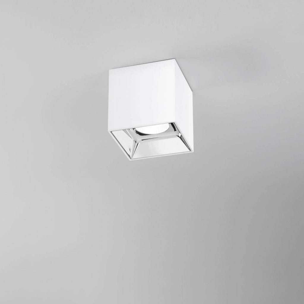 PLAFONIERA LED MIG BIANCA E CROMO IN ACRILICO E ALLUMINIO 20W 2000LM 4000K ANTIABBAGLIAMENTO 11,5X11