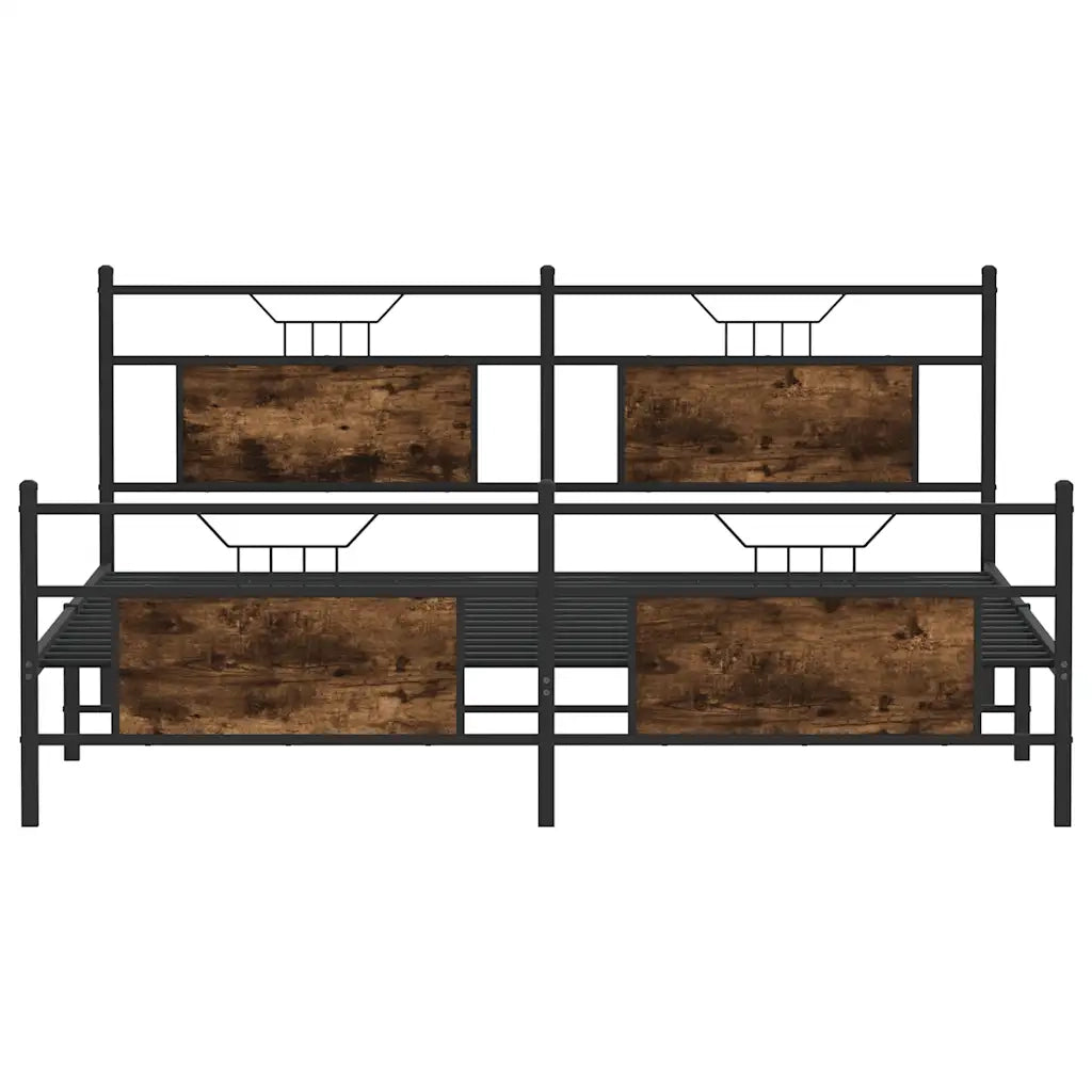 Giroletto senza Materaso in Metallo Rovere Fumo 183x213 cm 3325094