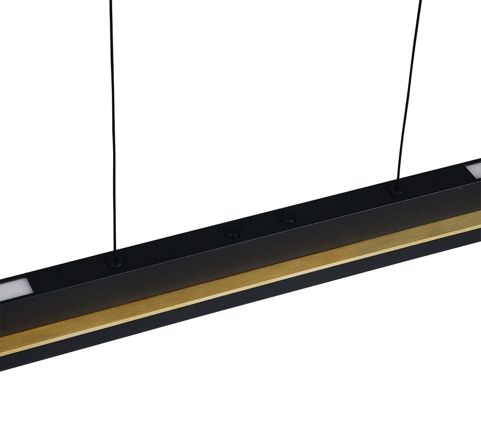 Lampada a sospensione LED, metallo, nero e oro, L 95 cm, Emerson