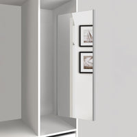 Specchio Estraibile per Armadio 34x100 cm Emuca Grigio Metallizzato